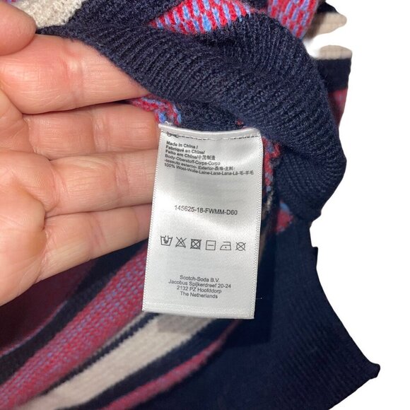 Scotch And Soda Mens Sweater Size Medium Purple Funnel Knit Crewneck China - Picture 7 of 10